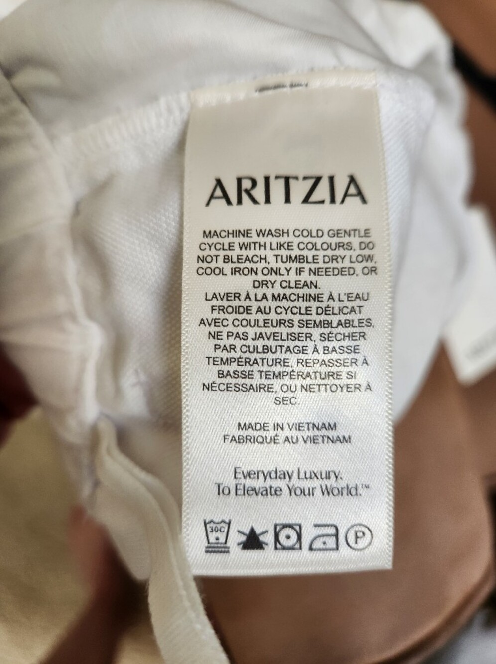 Aritzia Lodge Pant In White  CruiseLinen, Wide Leg Cropped - NWT - Picture 9 of 10